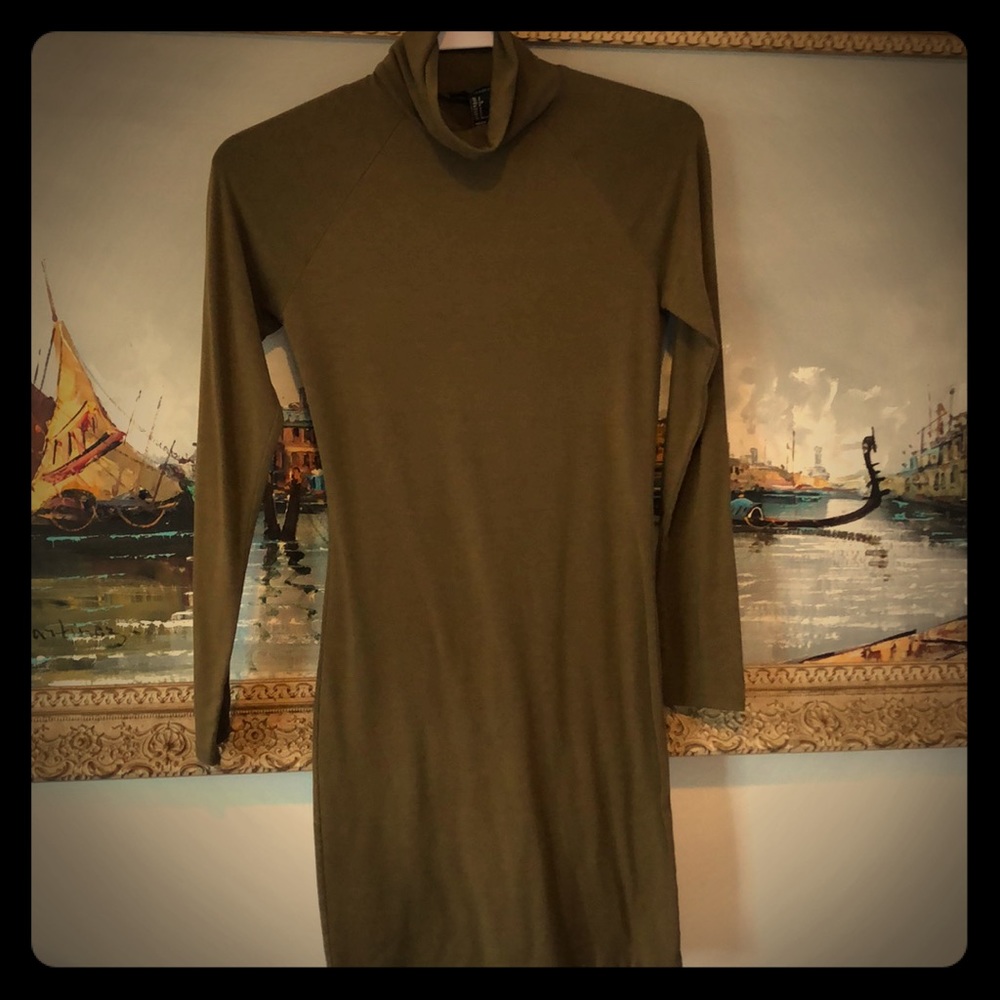 Long sleeve mock neck dress